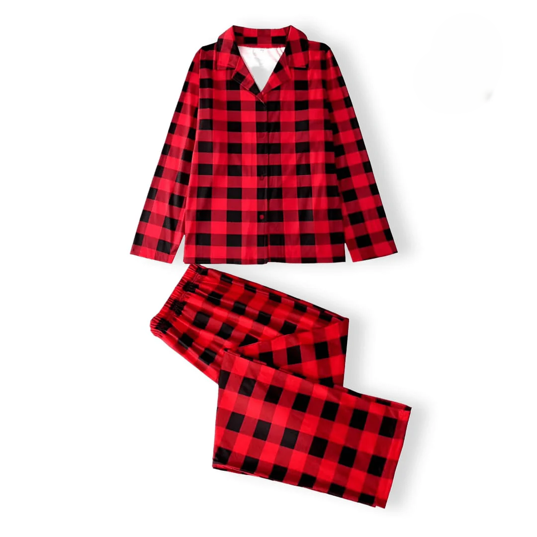 Blake & Mia – Cozy Plaid Pajama Set