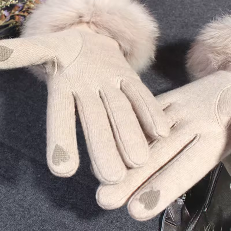 Rabbit Fur Gloves