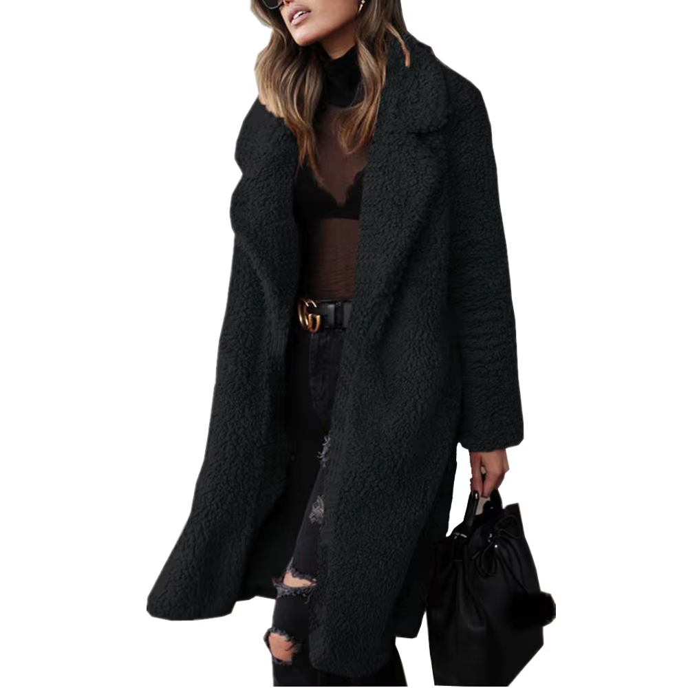 Sofia – Plush Long Lapel Jacket