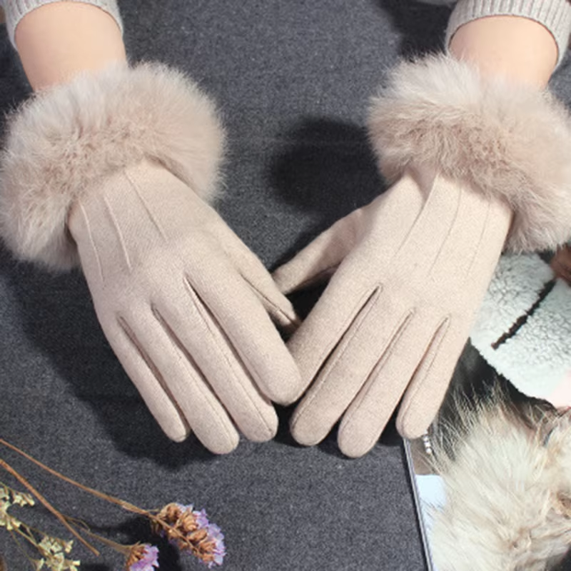 Rabbit Fur Gloves