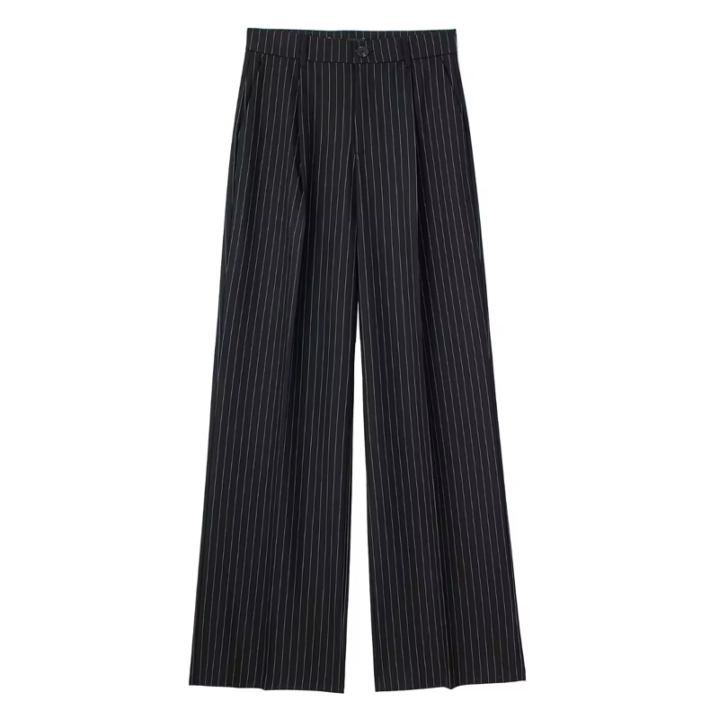 Christina – High-Waisted Striped Suit Pants