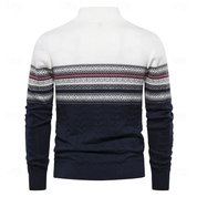 Eric - Knitted Sweater with Half Zip