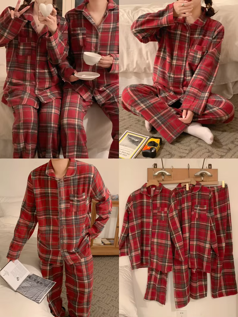 James & Lily – Lattice Stripe Pajama Set