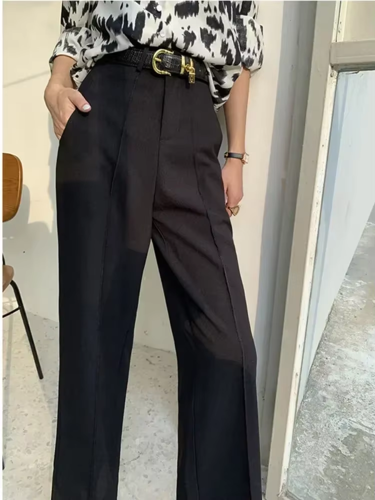 Alexa – Solid High-Waisted Summer Pants