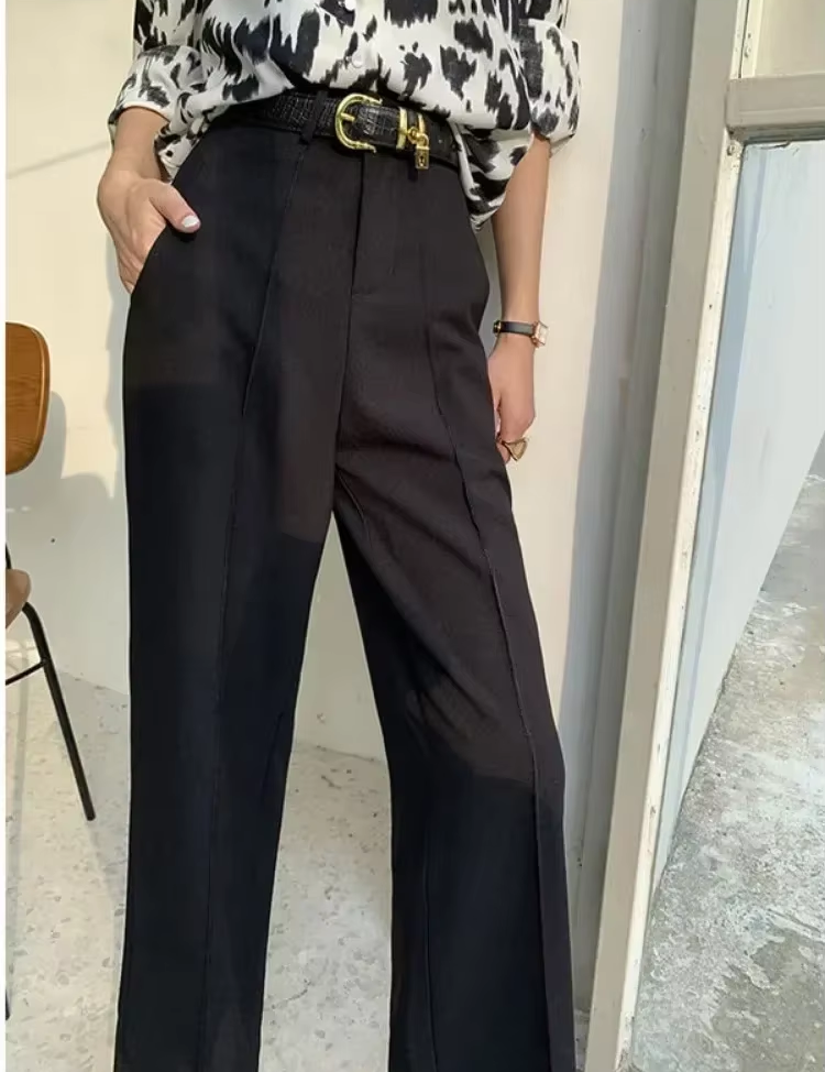 Alexa – Solid High-Waisted Summer Pants