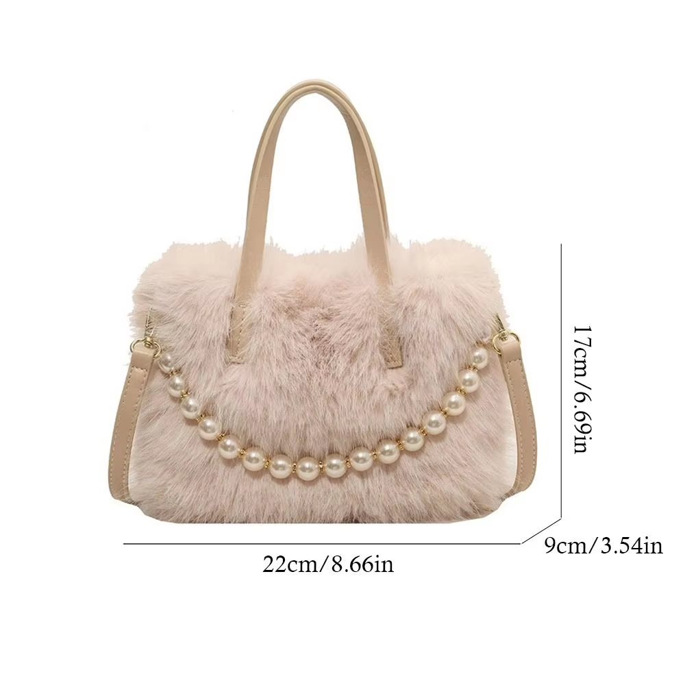 Collet – Furry Pearl Chain Bag