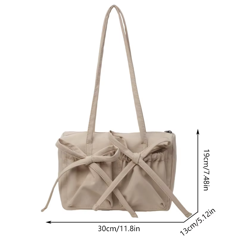 Soojin – 2024 Korean Bow Nylon Shoulder Bag