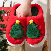 Kath – Christmas Tree Fluffy Slippers