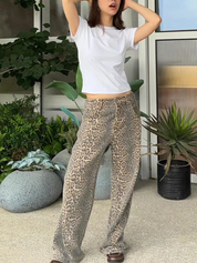 Alicia – Vintage Leopard Print Jeans