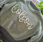 Baby Sweater- Personalized Hand Embroidered