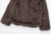 Mia – Casual Brown Faux Fur Jacket