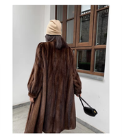 Amara – Long Faux Mink Fur Coat