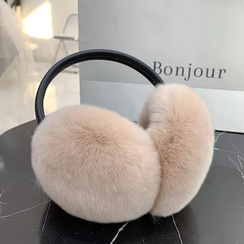 Aria – 100% Rex Rabbit Fur Earmuffs