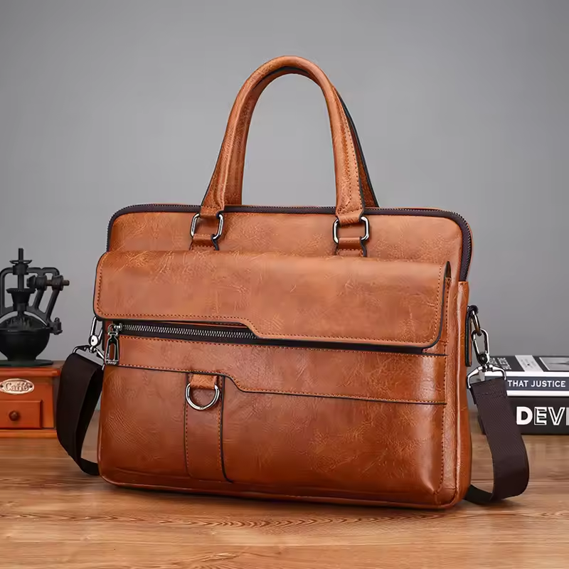 Leather Laptop Briefcase Bag