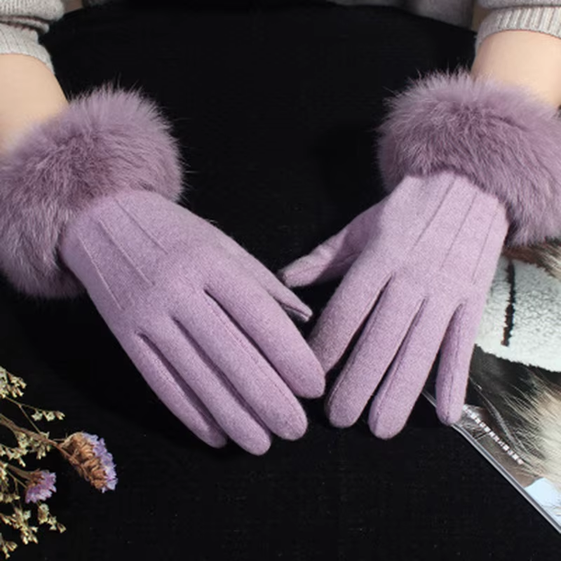 Rabbit Fur Gloves