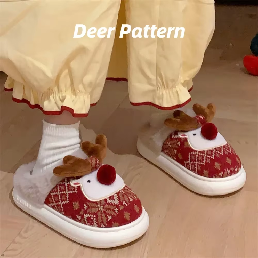 Eden – Cartoon Deer Christmas Slippers