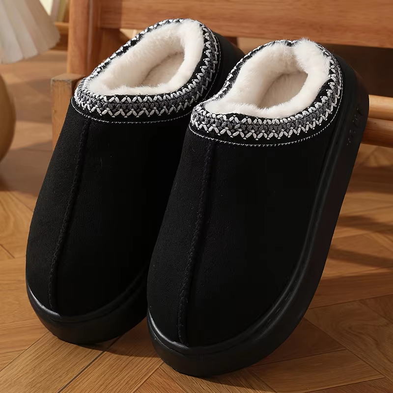 Nina – Fluffy Platform Winter Slippers