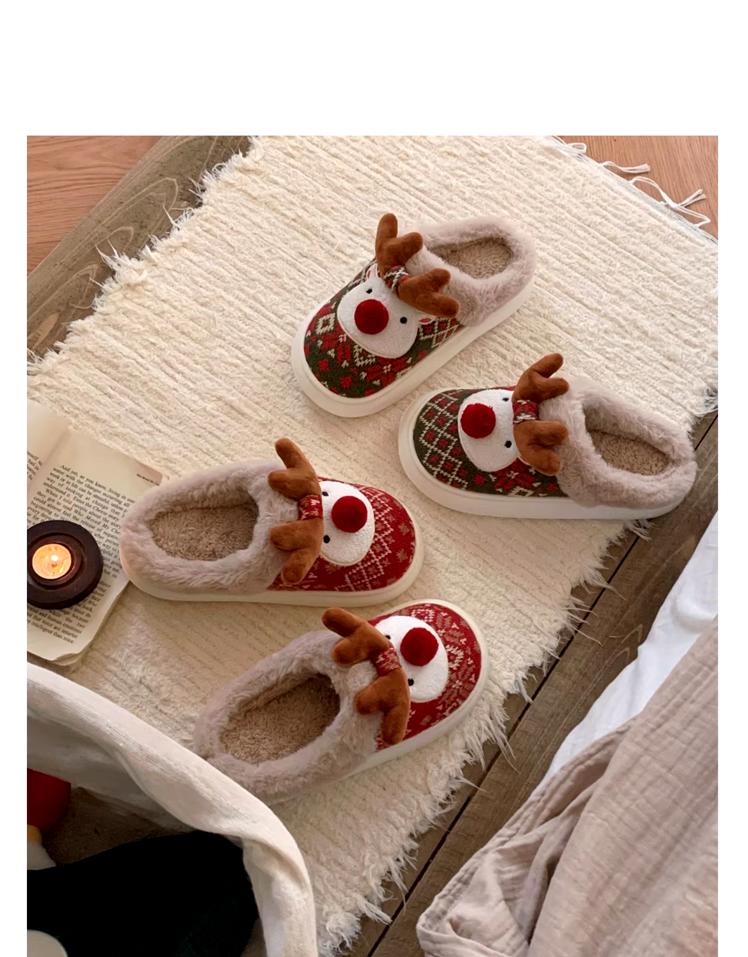 Eden – Cartoon Deer Christmas Slippers