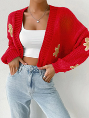 Maya – Cookie Man V-Neck Sweater