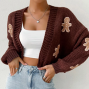 Maya – Cookie Man V-Neck Sweater