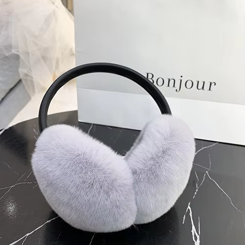 Aria – 100% Rex Rabbit Fur Earmuffs