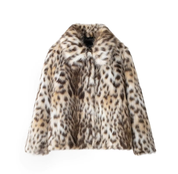 Cindy – Leopard Print Faux Fur Coat