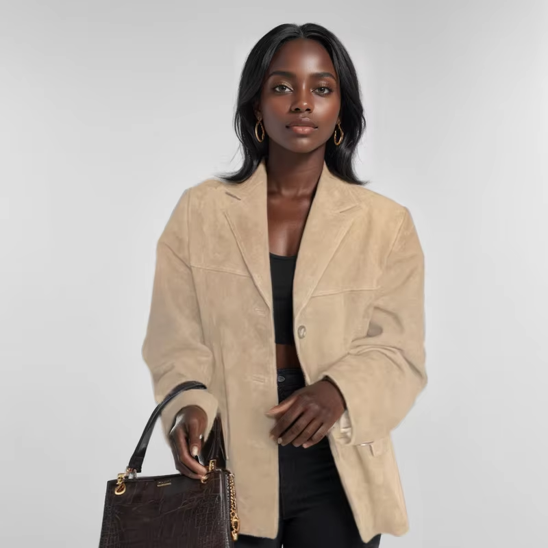 Sabel – Vintage Brown Suede Blazer