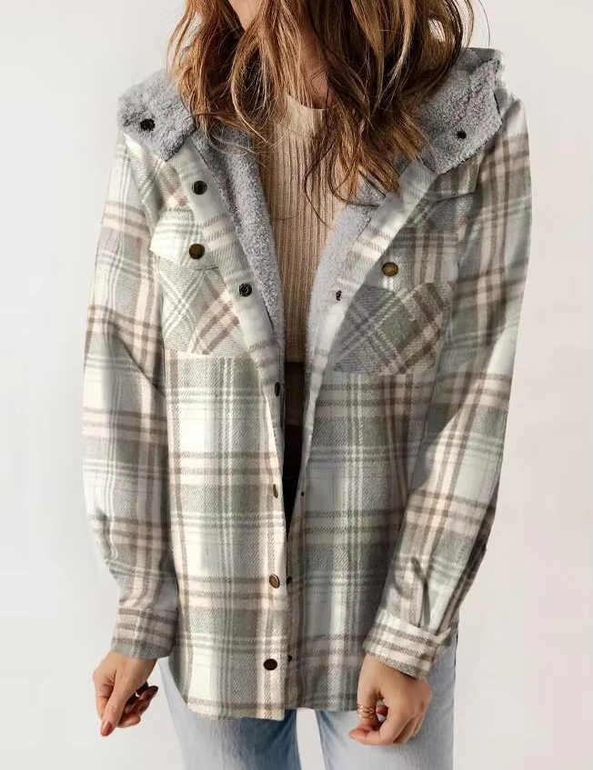 Hazel – 2024 Plaid Woolen Coat