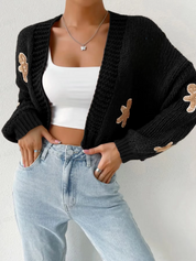 Maya – Cookie Man V-Neck Sweater