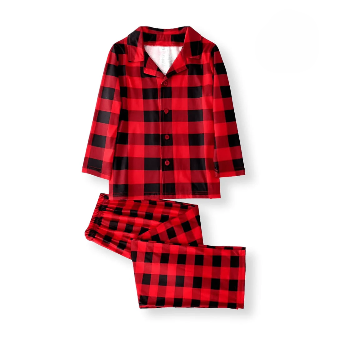 Blake & Mia – Cozy Plaid Pajama Set