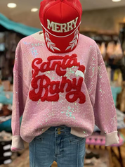 Daisy – Santa Baby Sequins Sweatshirt