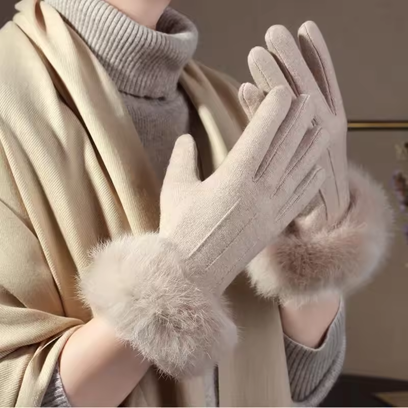 Rabbit Fur Gloves