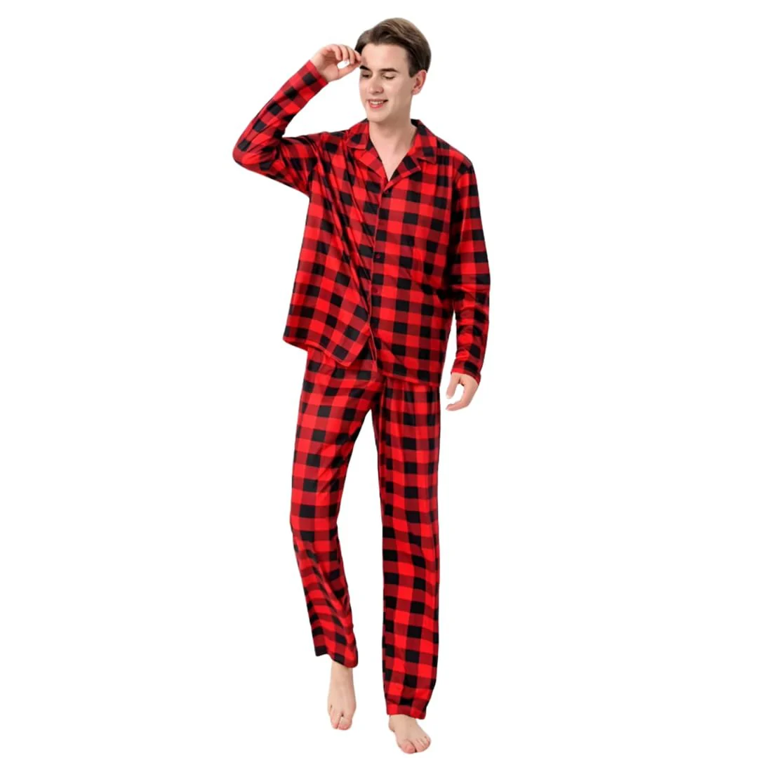 Blake & Mia – Cozy Plaid Pajama Set