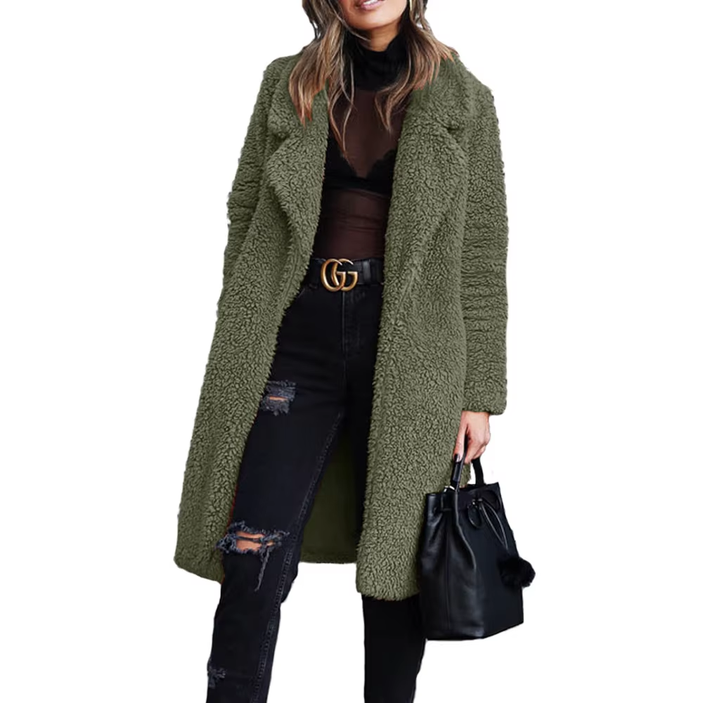 Sofia – Plush Long Lapel Jacket