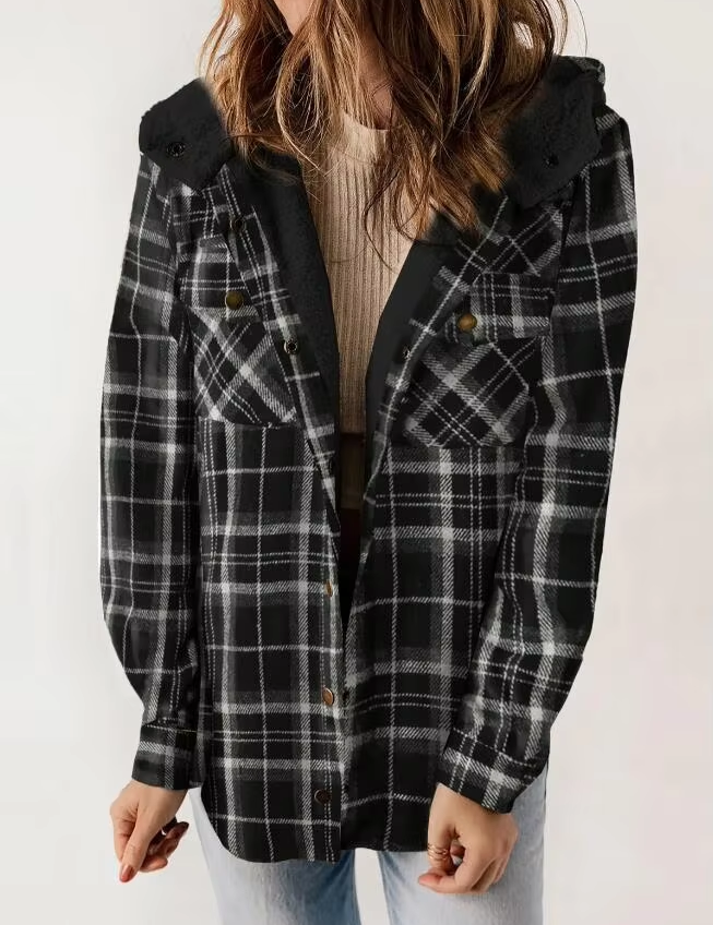 Hazel – 2024 Plaid Woolen Coat