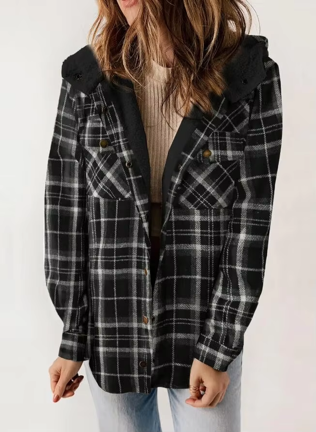 Hazel – 2024 Plaid Woolen Coat