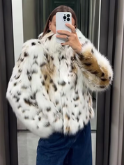 Elza – Leopard Faux Fur Coat