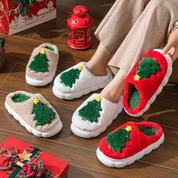 Kath – Christmas Tree Fluffy Slippers