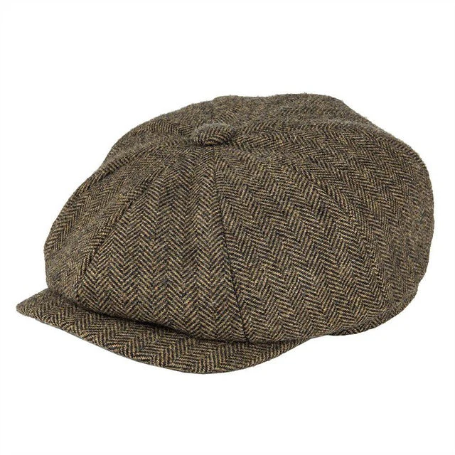 Vintage Tweed Newsboy Cap