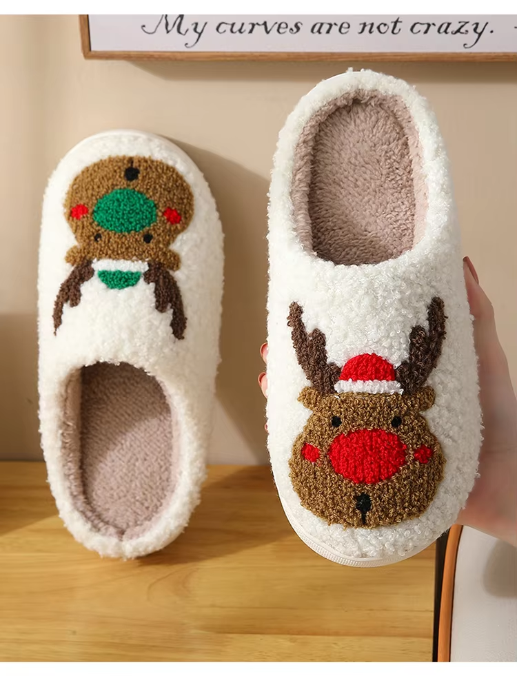 Noah & Emma – Christmas Elk Slippers