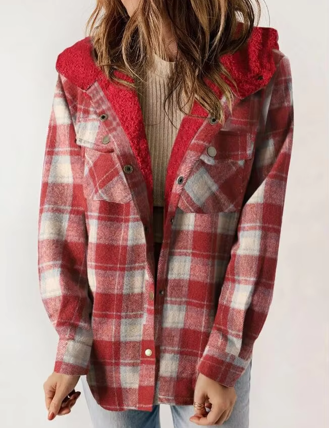 Hazel – 2024 Plaid Woolen Coat