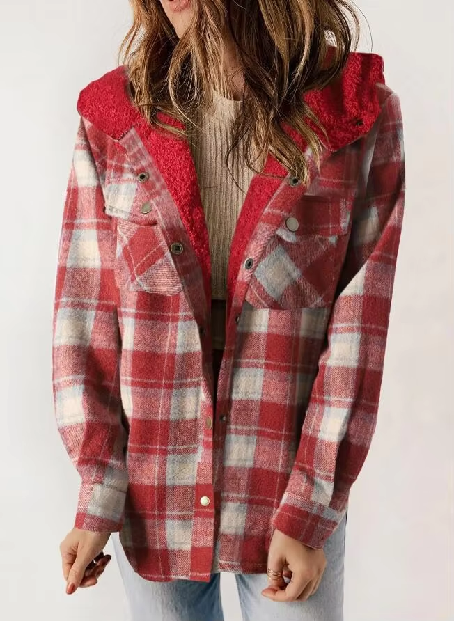 Hazel – 2024 Plaid Woolen Coat