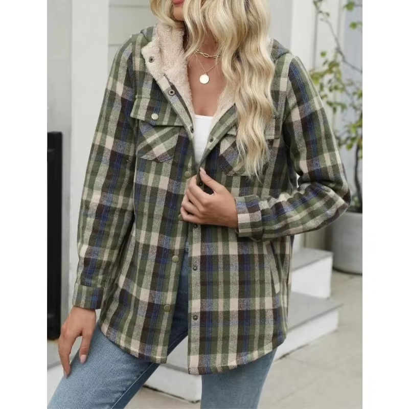 Hazel – 2024 Plaid Woolen Coat