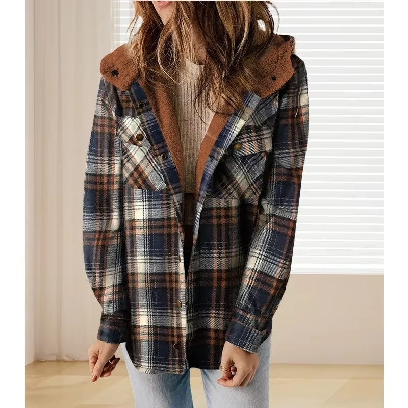 Hazel – 2024 Plaid Woolen Coat