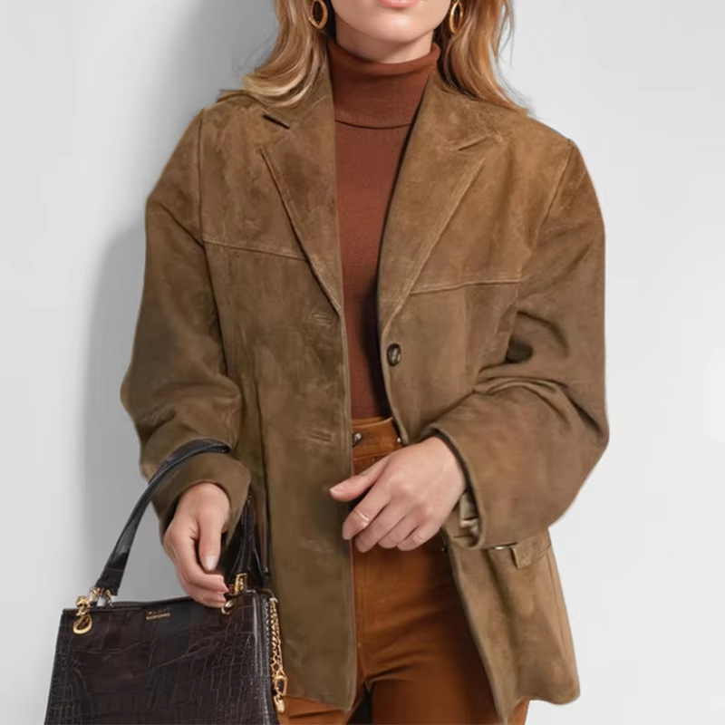 Sabel – Vintage Brown Suede Blazer