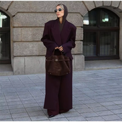 Venice – Burgundy Woolen Long Overcoat