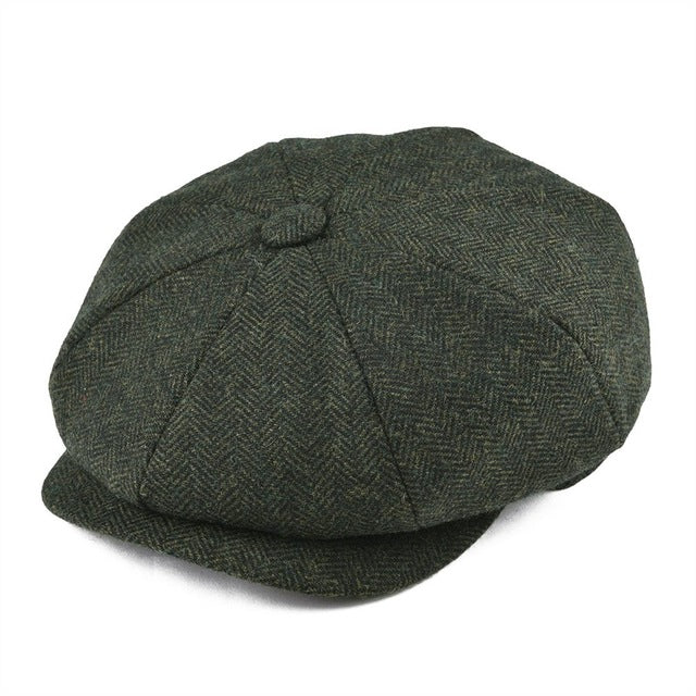 Vintage Tweed Newsboy Cap