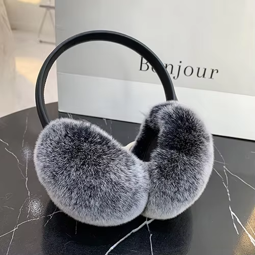 Aria – 100% Rex Rabbit Fur Earmuffs