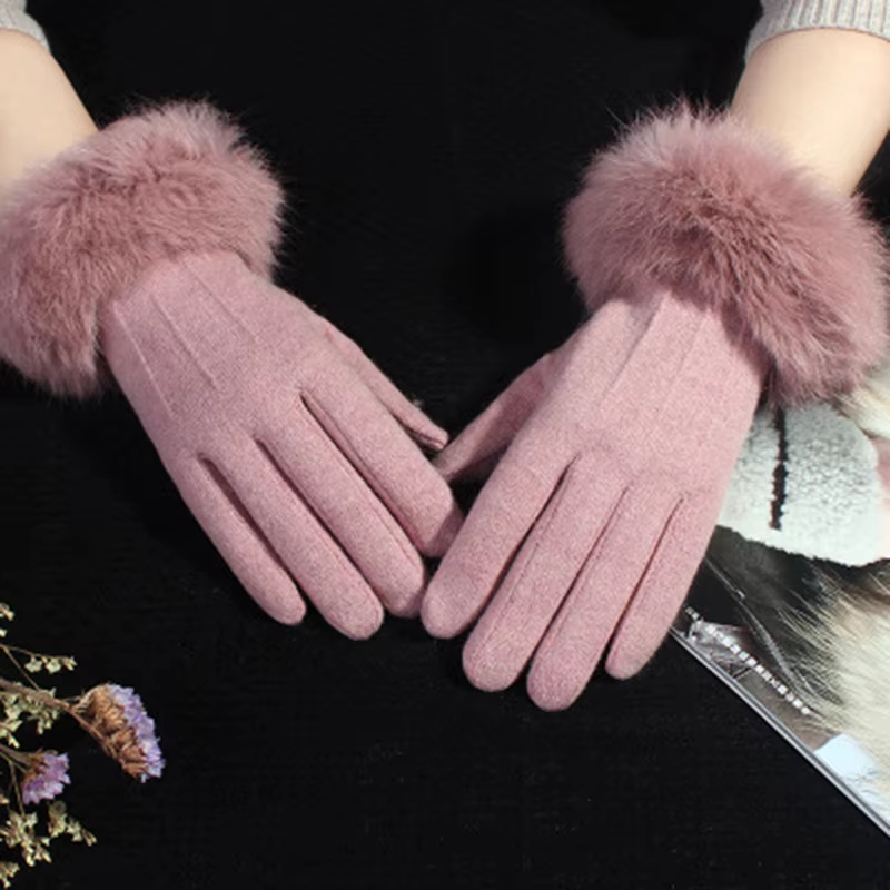 Rabbit Fur Gloves