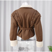 Isla – 2024 Fashion Warm Furry Leather Jacket